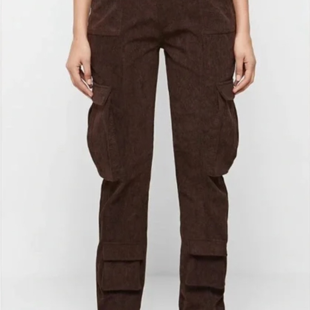 Maniére De Voir Brown Corduroy Cargo Pants | US 6